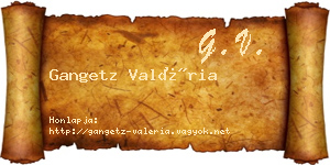 Gangetz Valéria névjegykártya